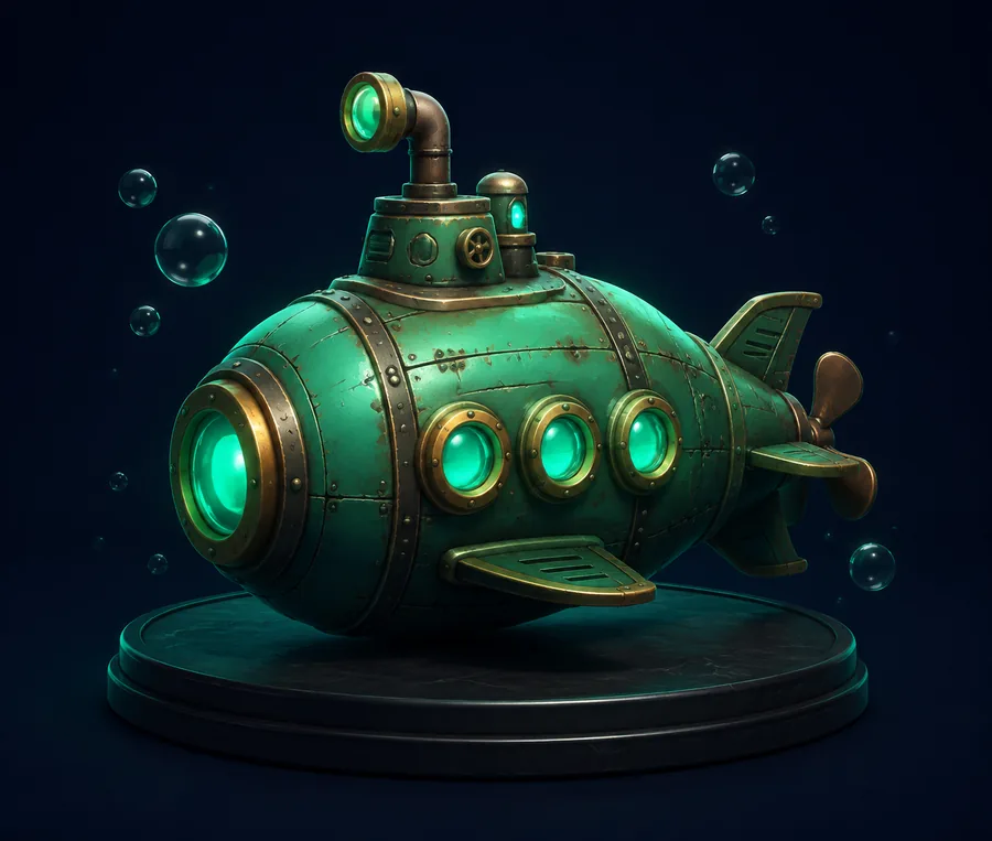 Mossy treasure chest 3D model