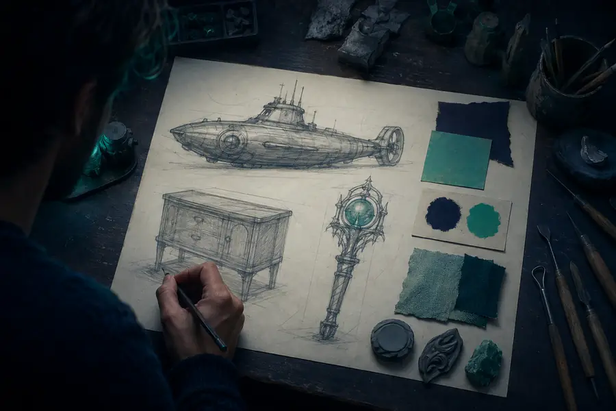 Referência visual usada como ponto de partida para um fluxo de trabalho do Sloyd